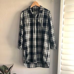 Madewell Flannel Daywalk Pullover Dress